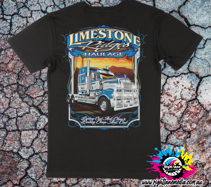 Limestone Ridges Haulage " The Troubadour" - Adult and Kids Tee