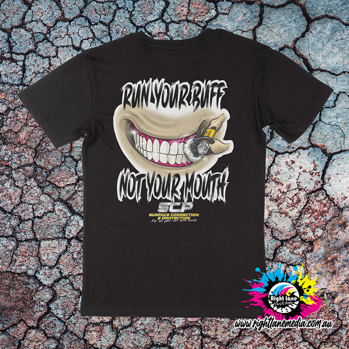 SCP Run Your Buff, Not Your Mouth - Adult and Kids Tee (Copy)