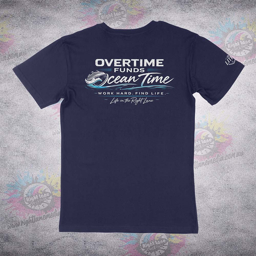 OVERTIME FUNDS OCEAN TIME- LITRL TEE - Adults and Kids