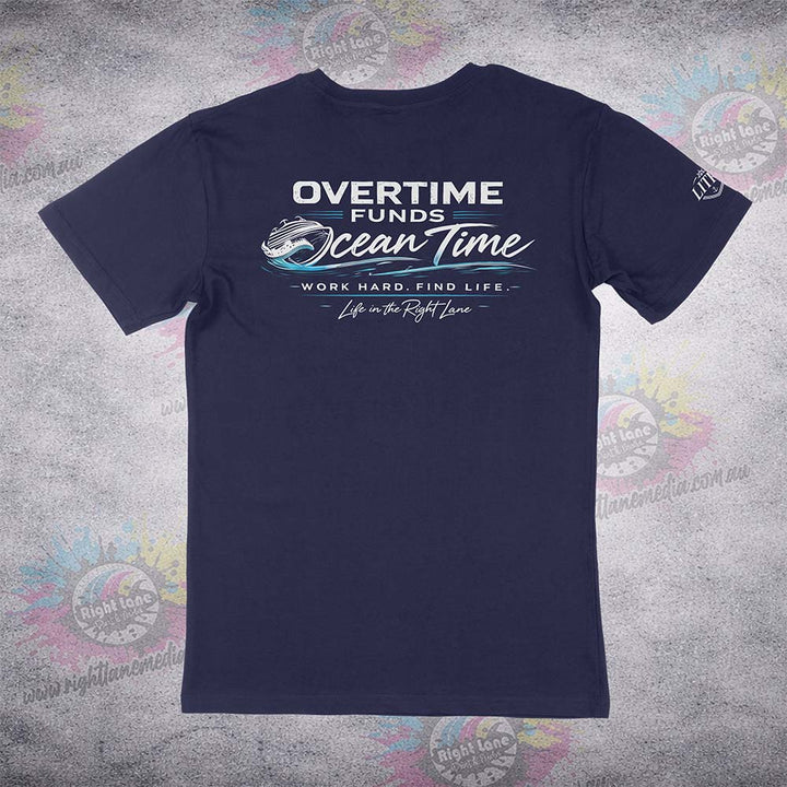 OVERTIME FUNDS OCEAN TIME- LITRL TEE - Adults and Kids
