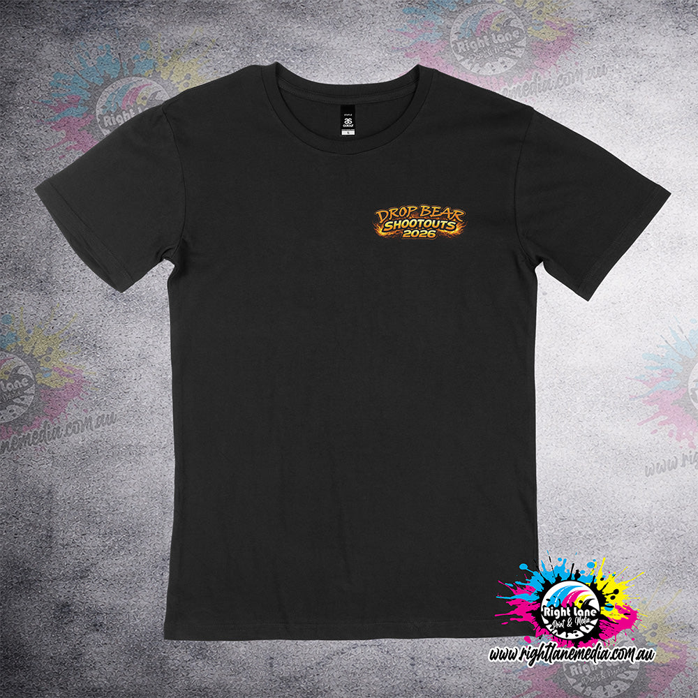 Drop Bear Shootout event Tee Adults and Kids Sizes
