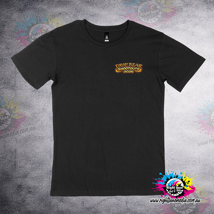 Drop Bear Shootout event Tee Adults and Kids Sizes