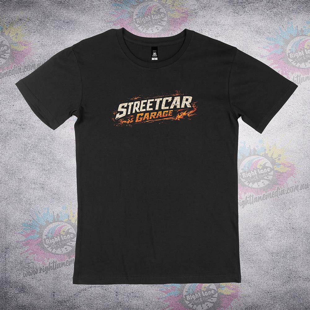 Streetcar Garage – Fire & Steel Tee - Adults and Kids