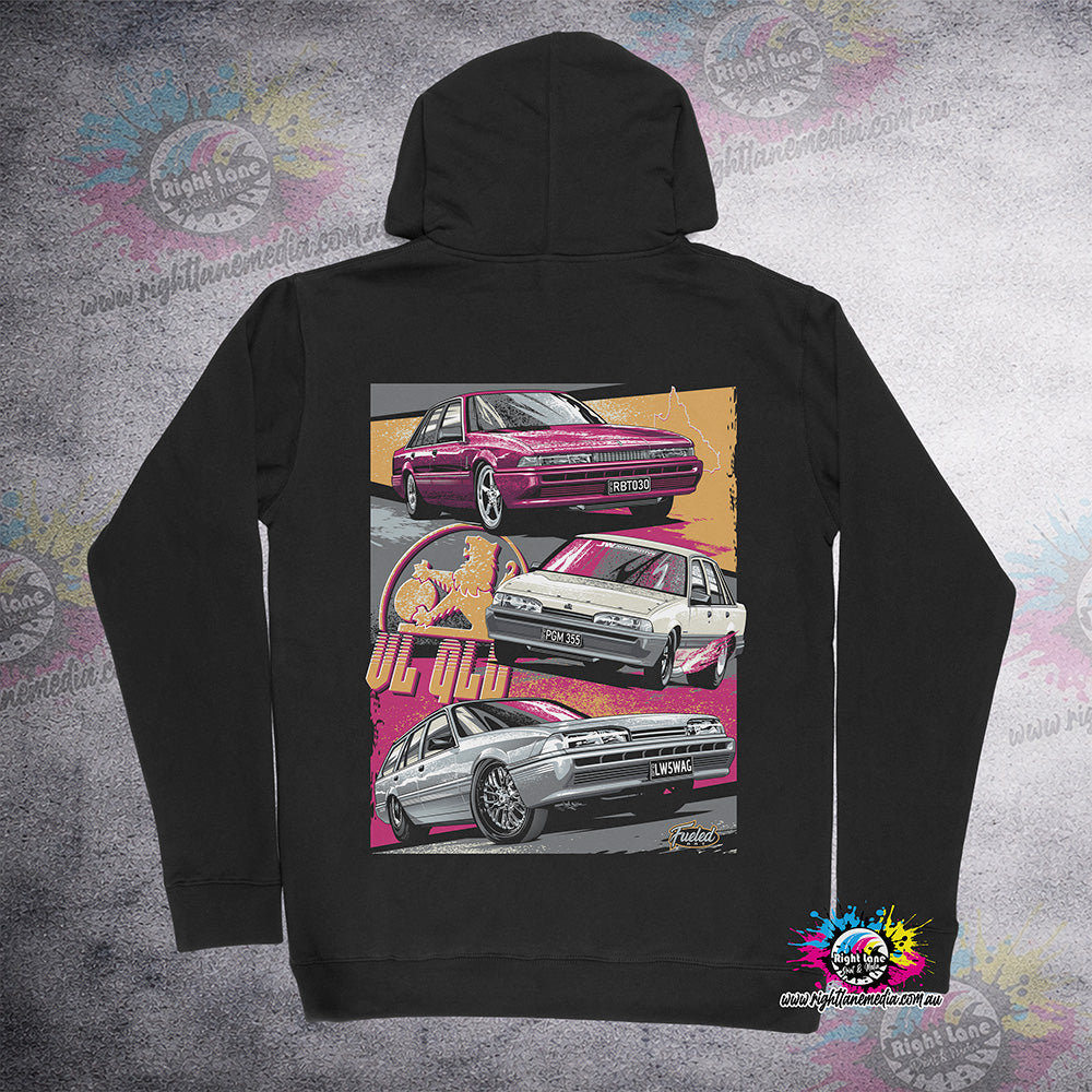 VL QLD GOLD MAROON LOGO HOODIE ADULTS & KIDS SIZES