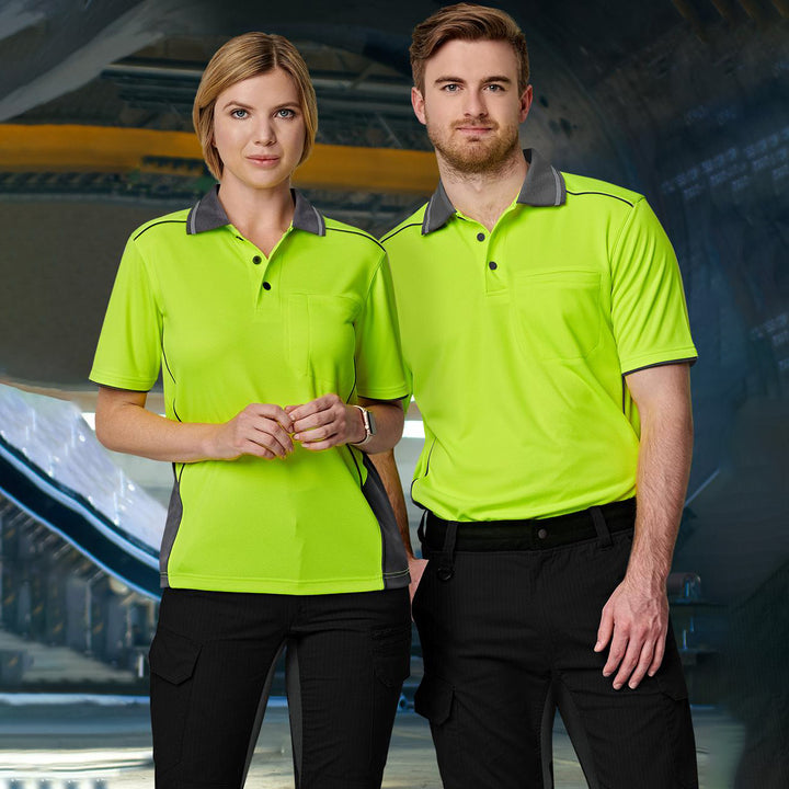 Unisex HI-VIS Bamboo Vented Polo