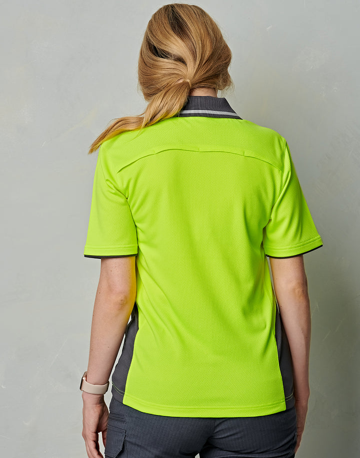 Unisex HI-VIS Bamboo Vented Polo