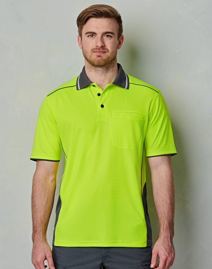 Unisex HI-VIS Bamboo Vented Polo