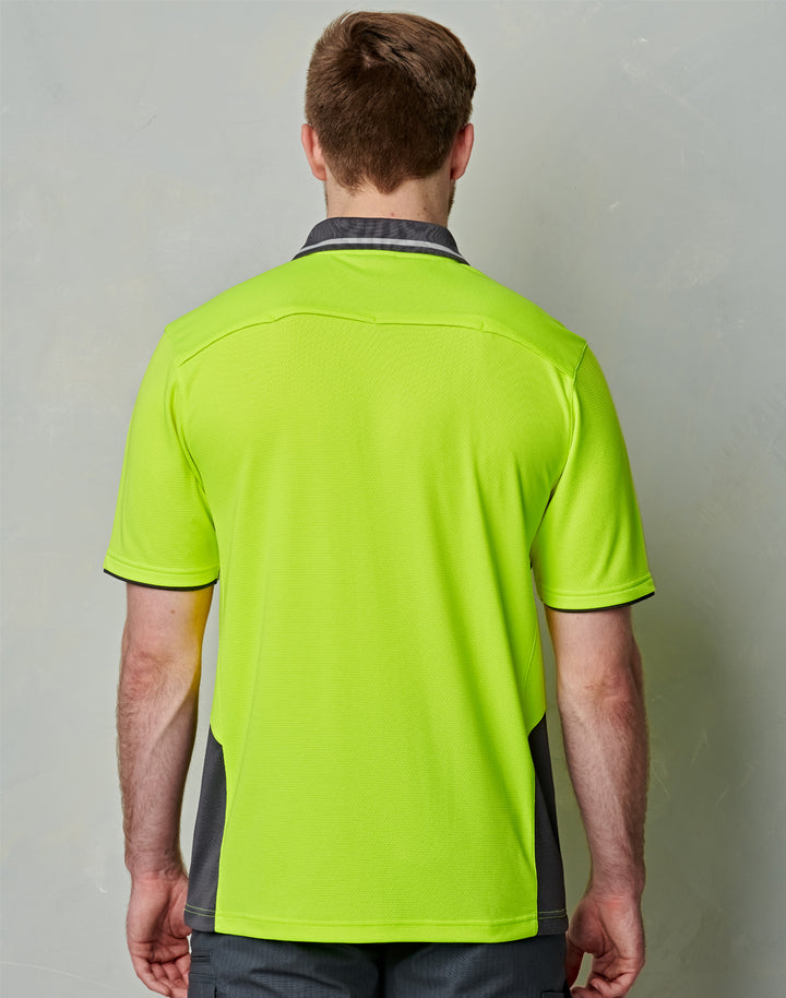 Unisex HI-VIS Bamboo Vented Polo