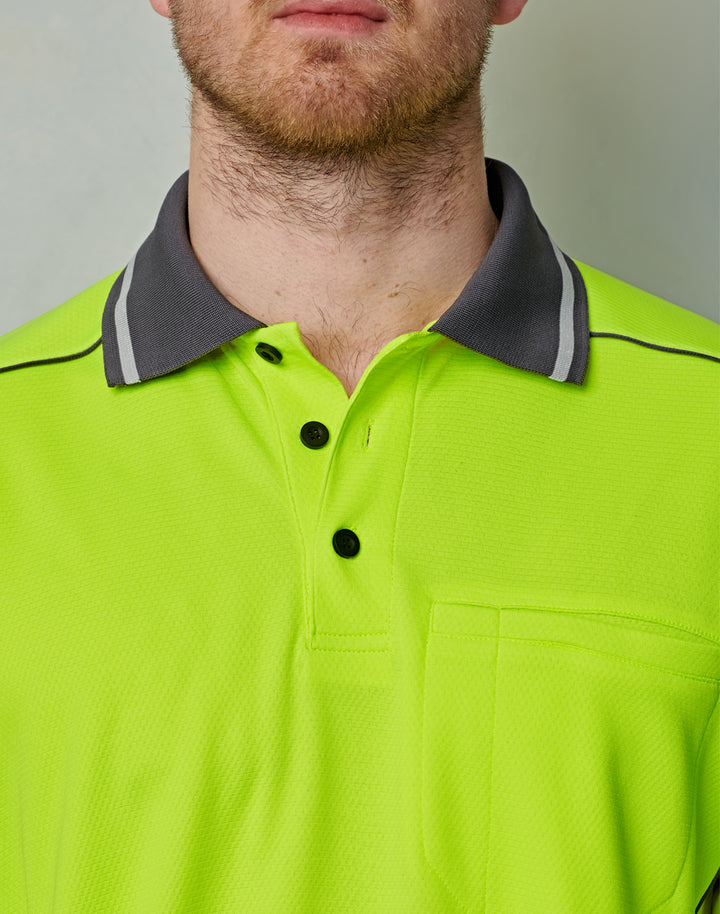 Unisex HI-VIS Bamboo Vented Polo