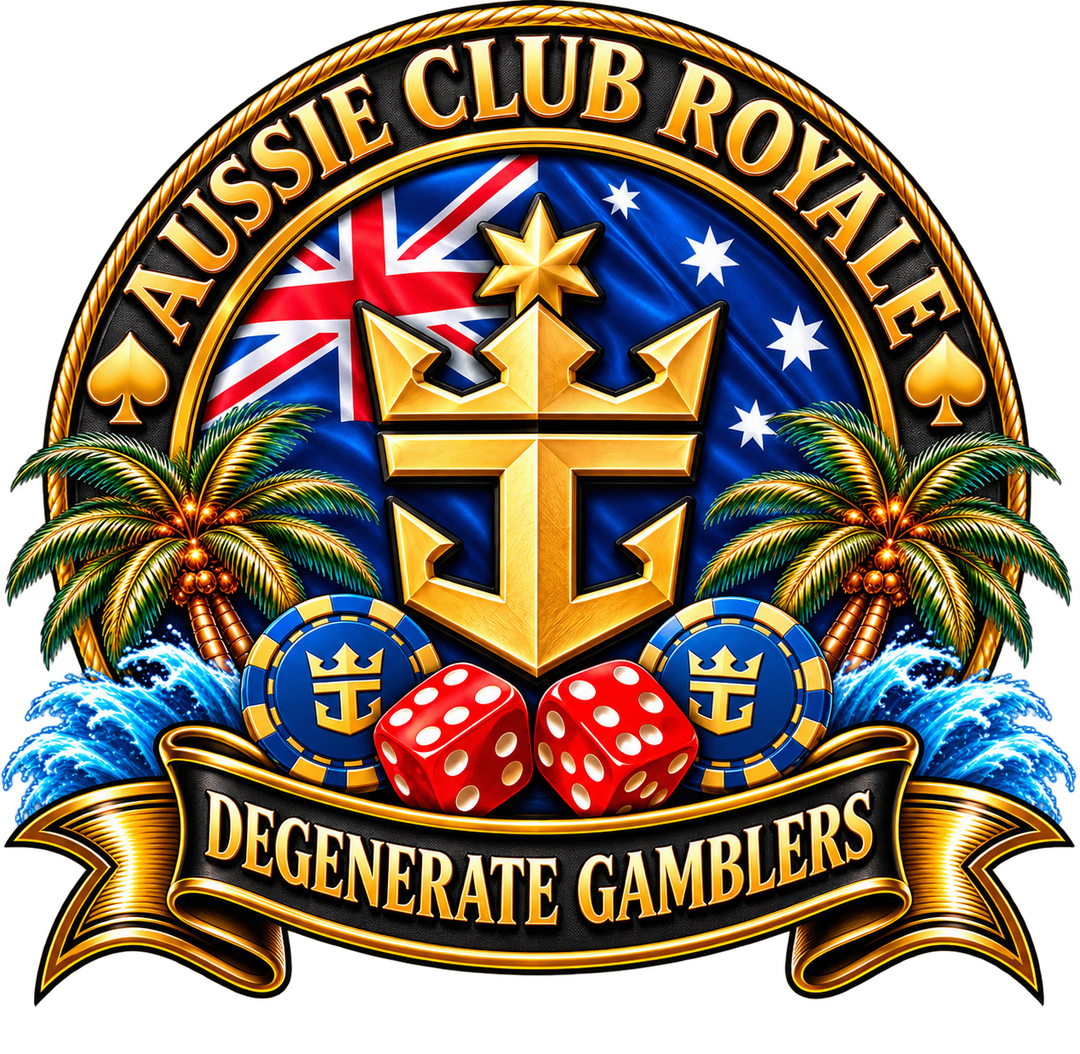 Aussie Club Royale Degenerate Gamblers casino crest artwork