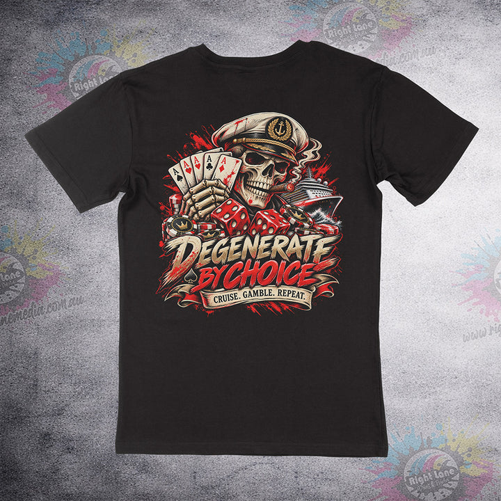 Aussie Club Royale Degenerate by Choice tee back