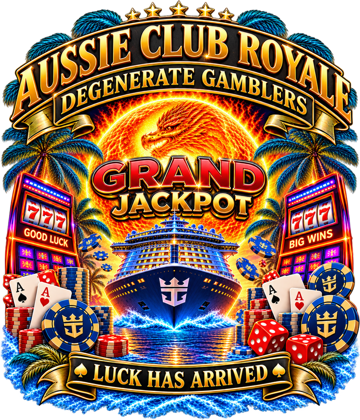 Aussie Club Royale Grand Jackpot Luck Has Arrived artwork