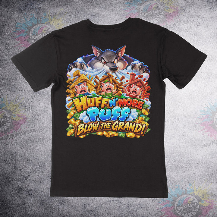 Aussie Club Royale Huff and More Puff tee back