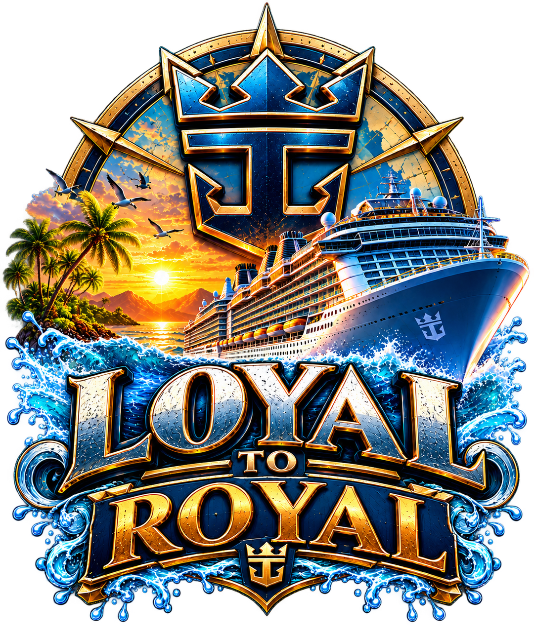 Loyal to Royal – Gold Crown print artwork