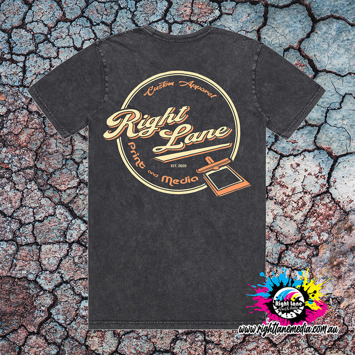Right Lane Stone Wash Vintage Logo