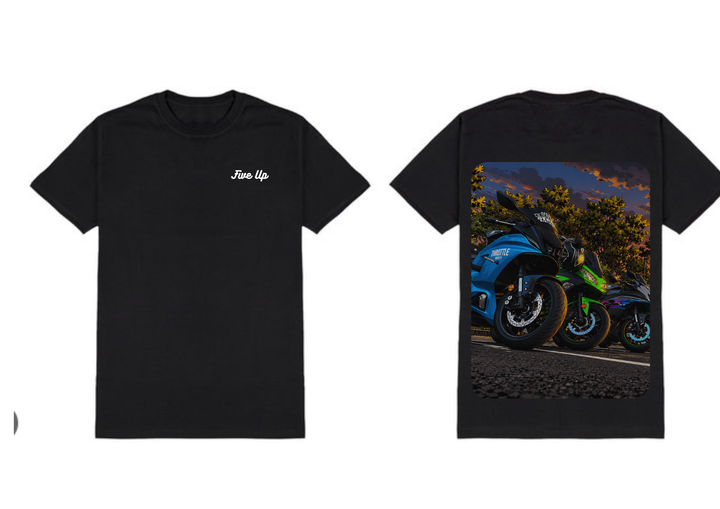 Five Up Riders Together Tee front and back
