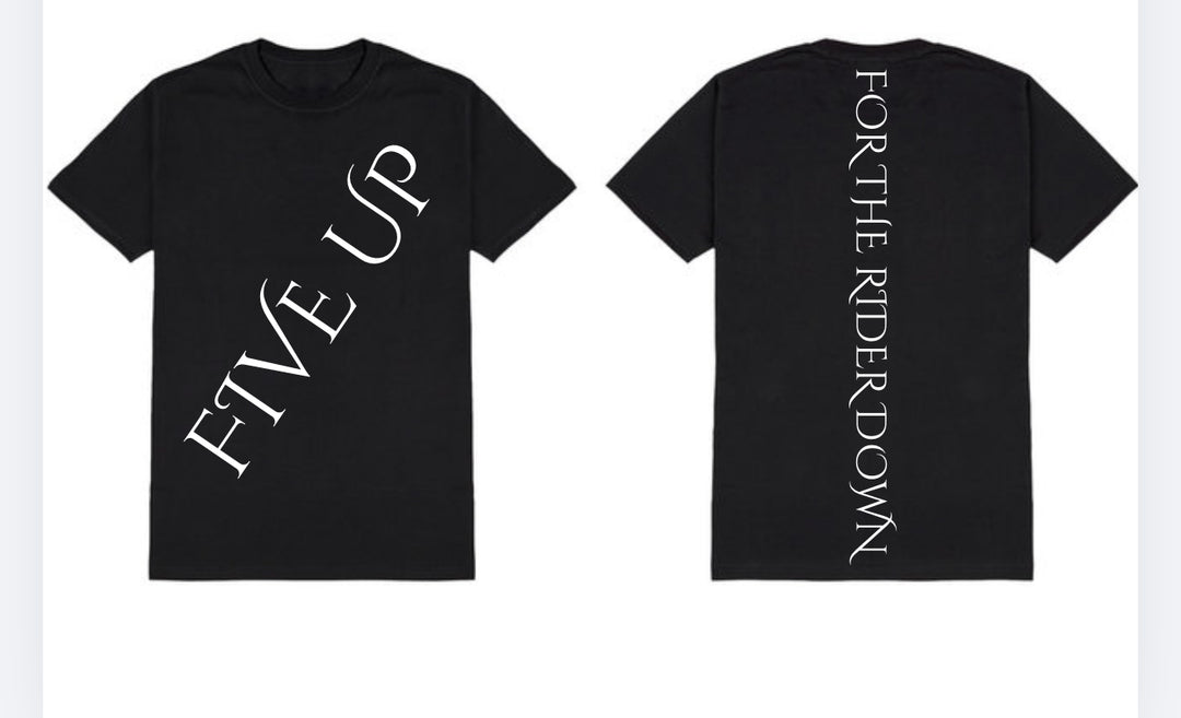 Five Up Vertical Statement Tee front and back