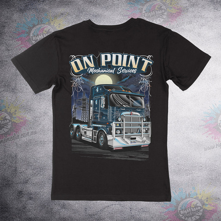 On Point Blue Kenworth tee back