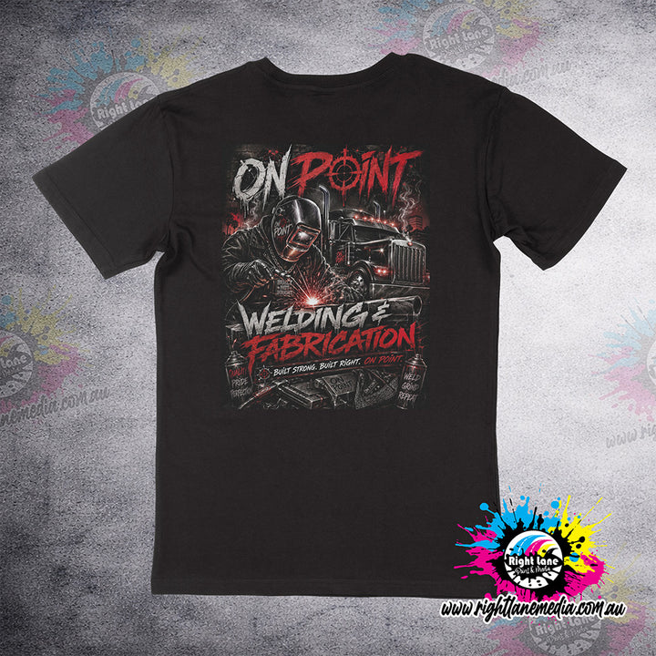 On Point Welding and Fabrication tee back